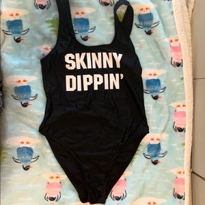 One piece bikini “skinny dippin”